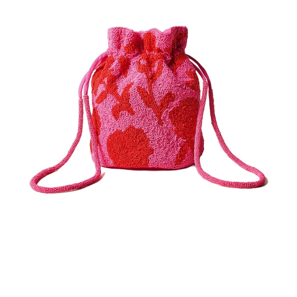 Kate Spade x Target Rose Beaded Bucket Bag NWT